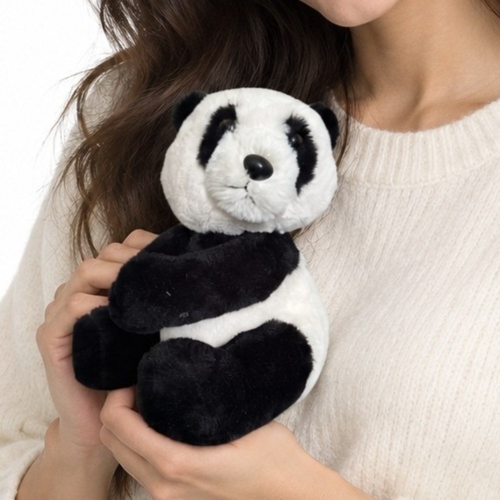 Kids Black White Panda Bear Plush Small Stuffed Animal Toy Kawaii Gift